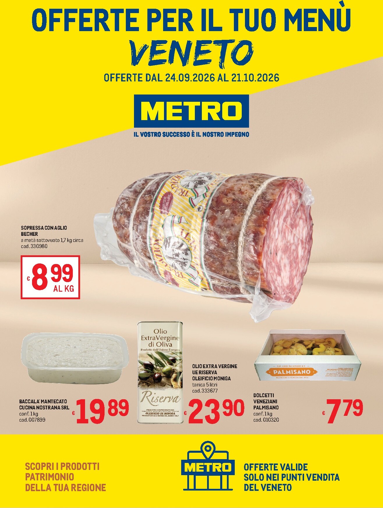 Volantino futuro Metro - Veneto valido dal giovedì 24/09/2026 al mercoledì 21/10/2026