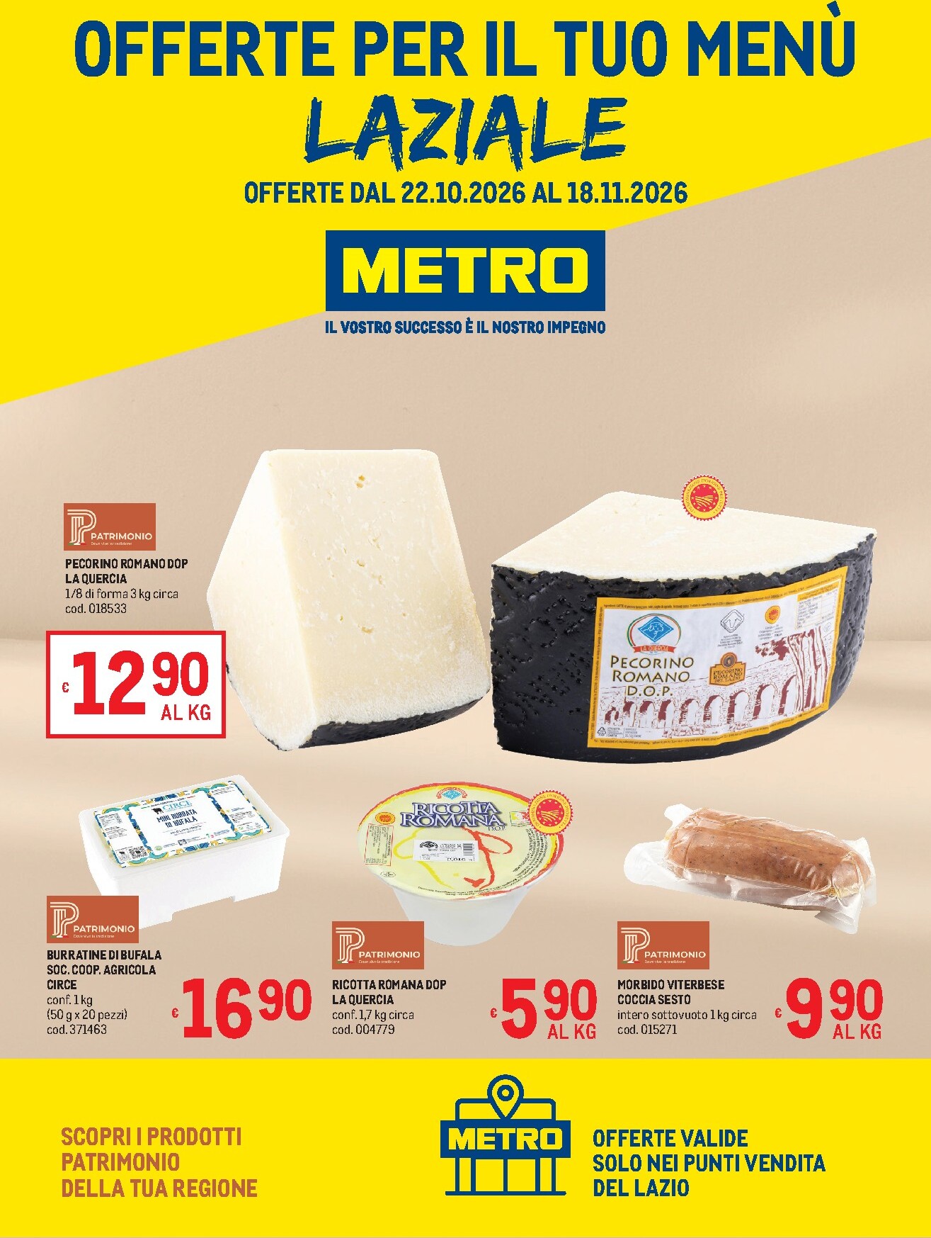 Volantino futuro Metro - Lazio valido dal giovedì 22/10/2026 al mercoledì 18/11/2026