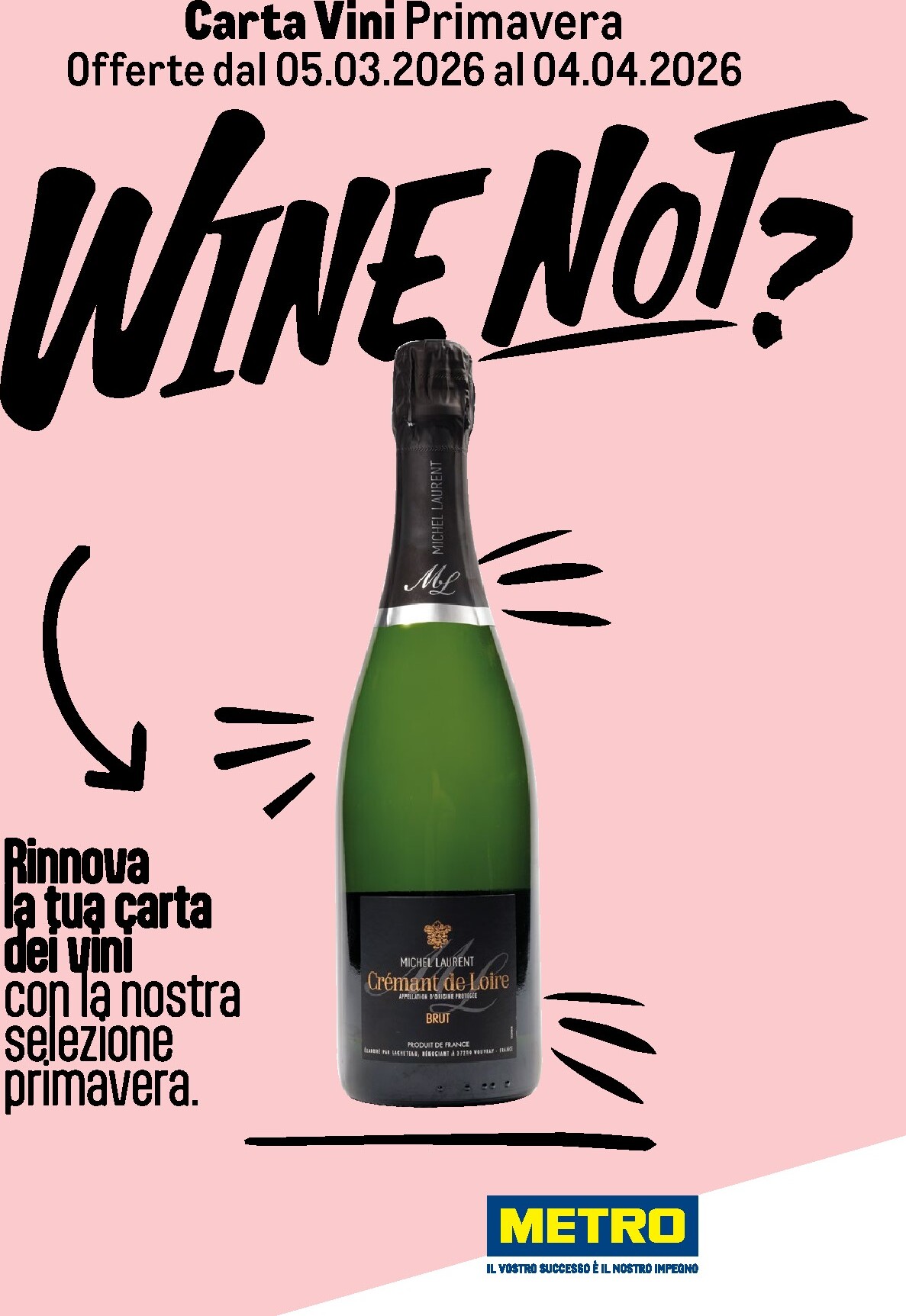 Volantino Metro - Carta Vini valido dal 05/03/2026 al 04/04/2026