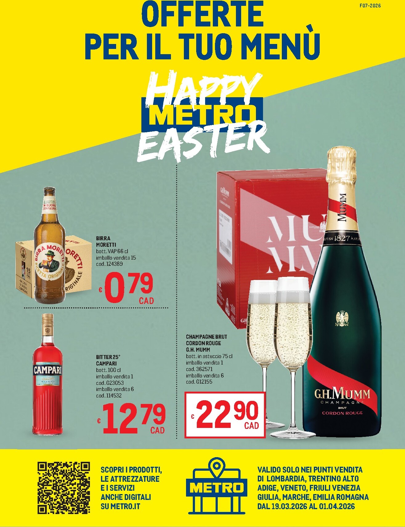 Volantino Metro valido dal 19/03/2026 al 01/04/2026