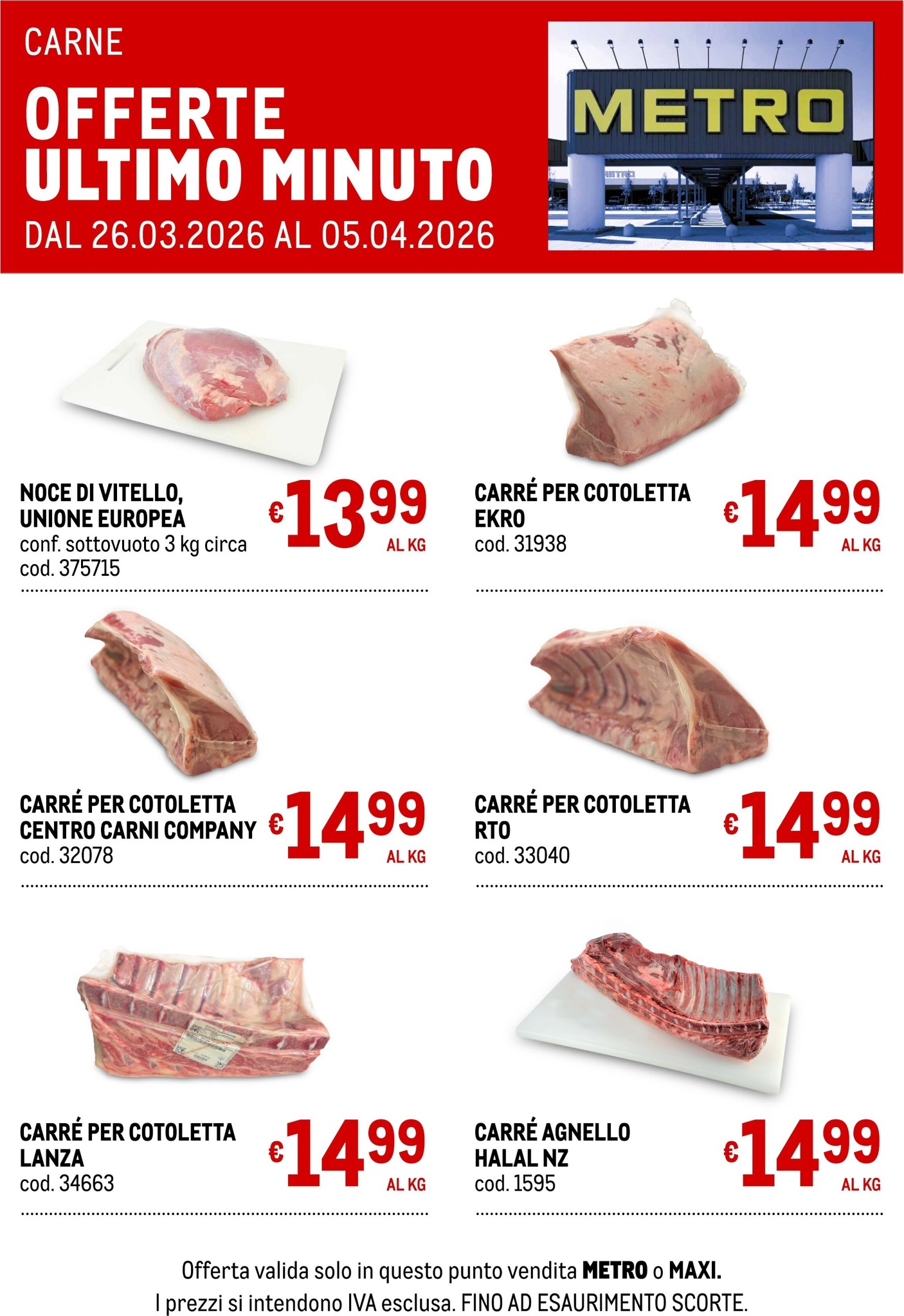 Volantino Metro - Offerte ultimo minuto valido dal 26/03/2026 al 05/04/2026