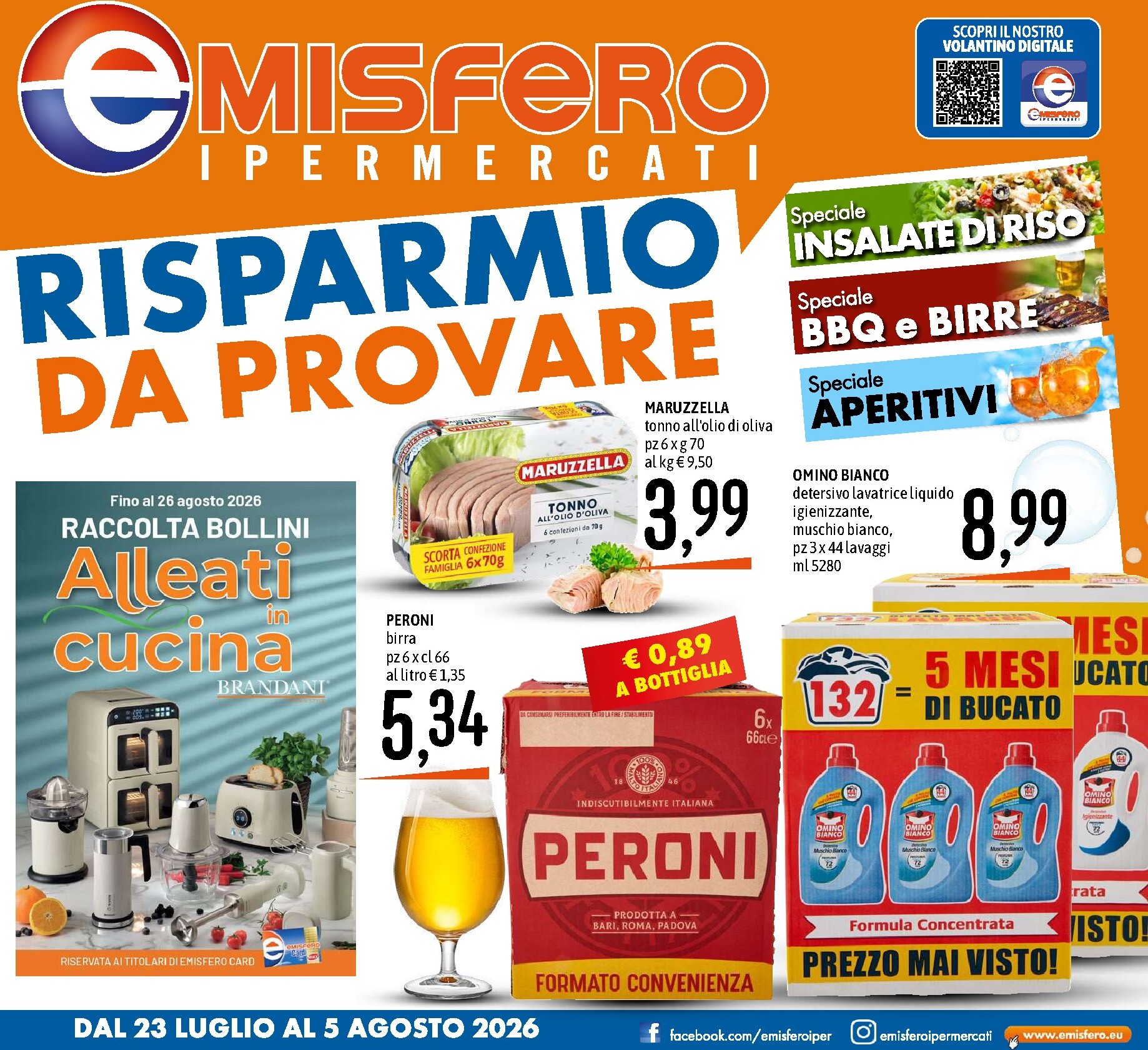 Volantino attuale di Emisfero valido dal giovedì 23/07/2026 al mercoledì 05/08/2026