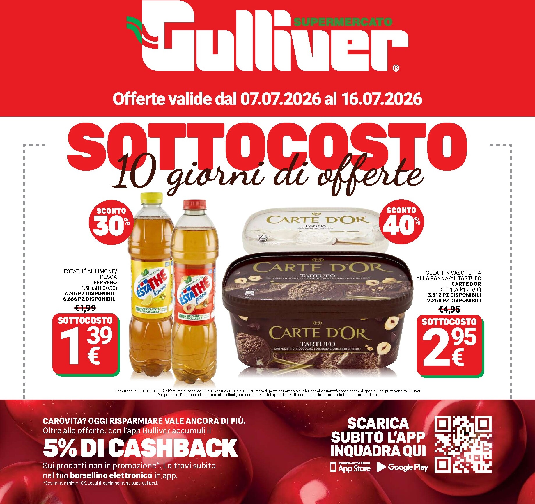 Volantino attuale di Gulliver valido dal martedì 07/07/2026 al giovedì 16/07/2026