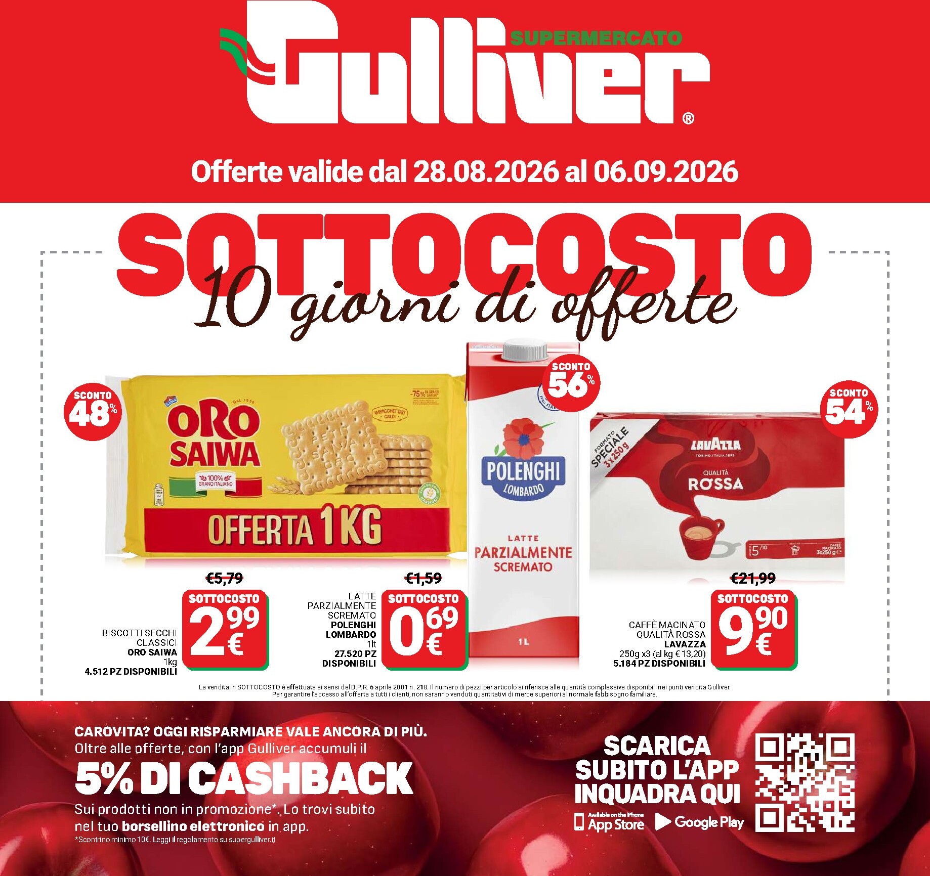Volantino attuale di Gulliver valido dal venerdì 28/08/2026 al domenica 06/09/2026