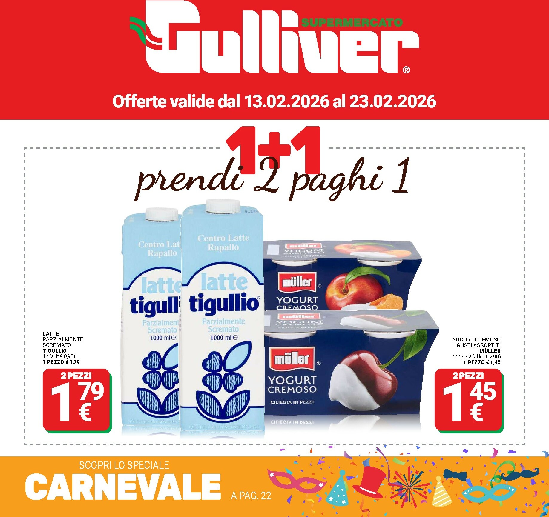 Volantino Gulliver valido dal 13/02/2026 al 23/02/2026