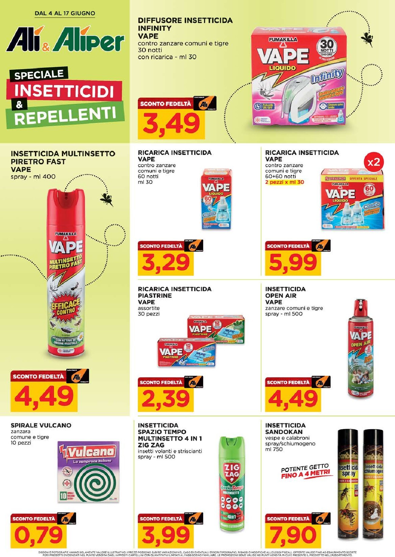 Volantino attuale di Ali - Aliper - Speciale Insetticidi & Repellenti valido dal giovedì 04/06/2026 al mercoledì 17/06/2026