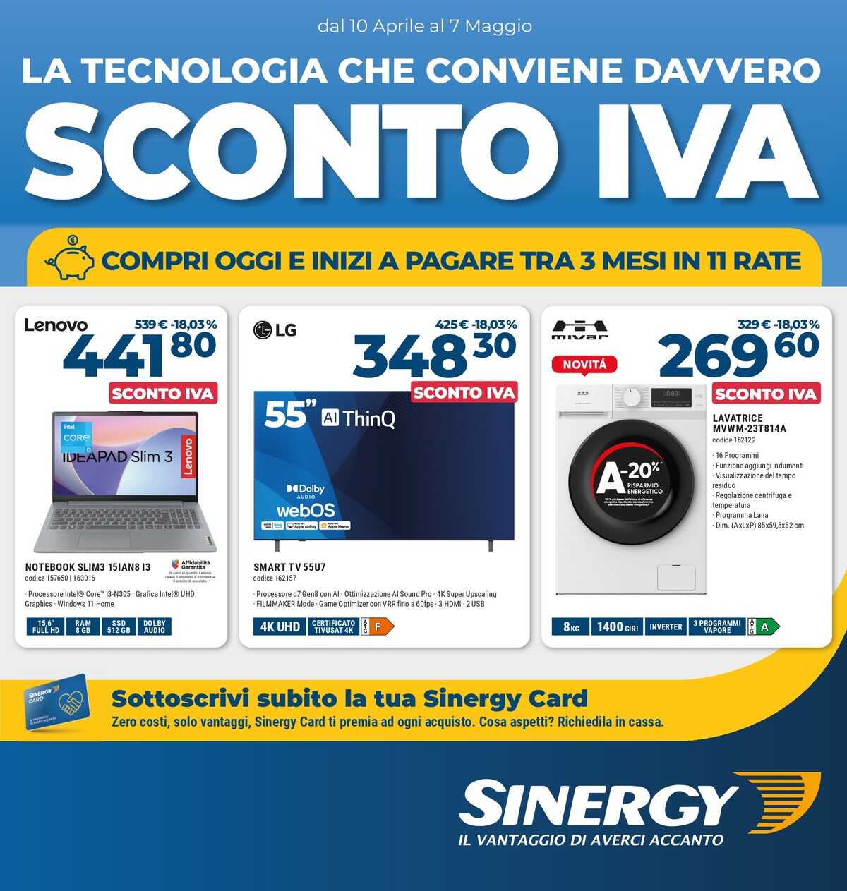 Volantino attuale di Sinergy valido dal venerdì 10/04/2026 al giovedì 07/05/2026