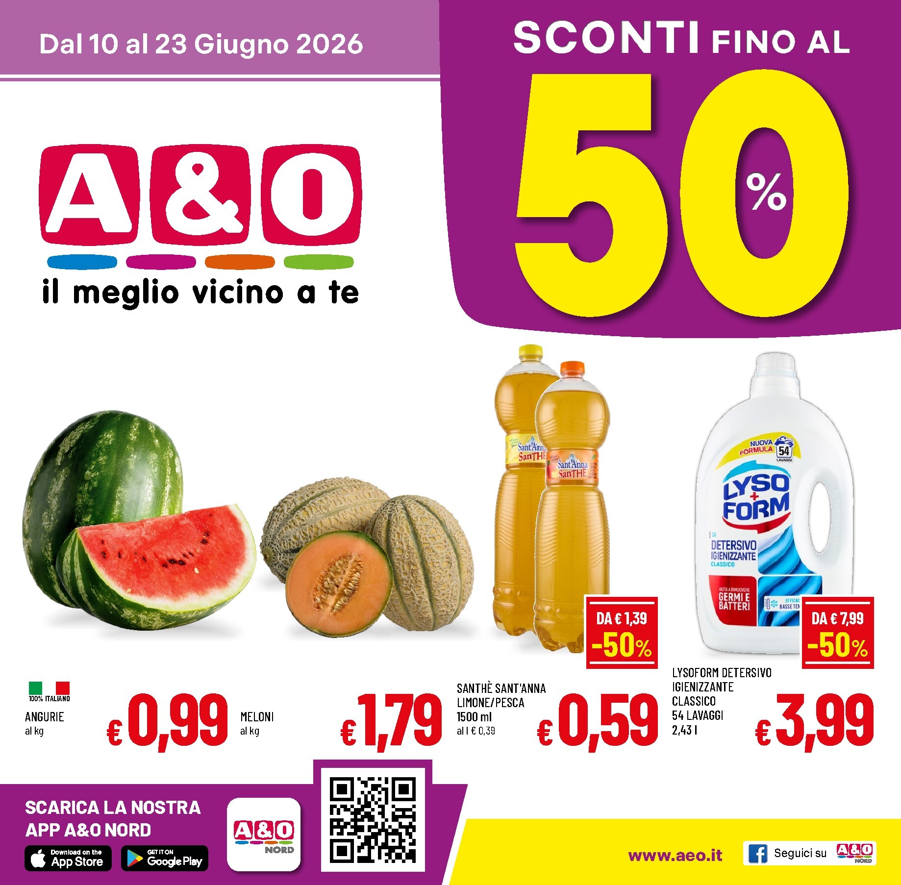 Volantino attuale di A&O valido dal mercoledì 10/06/2026 al martedì 23/06/2026