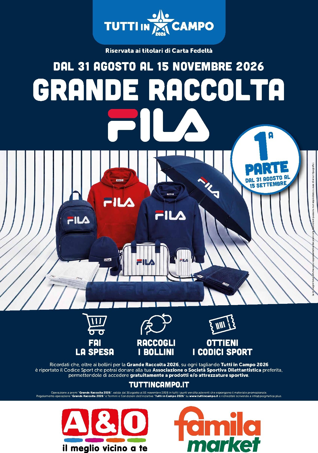 Volantino attuale di A&O - Prodotti Sponsor - 1° Parte valido dal lunedì 31/08/2026 al martedì 15/09/2026