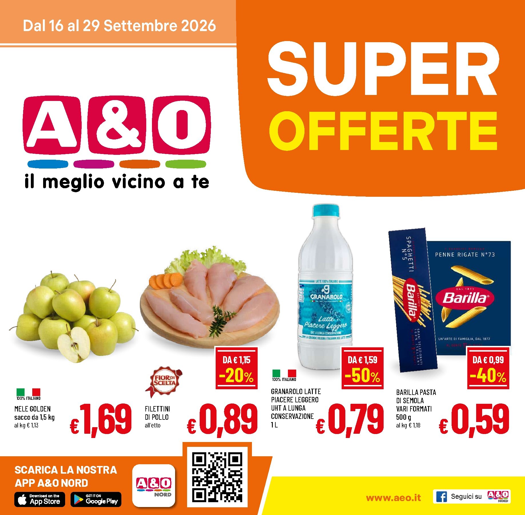 Volantino futuro A&O valido dal mercoledì 16/09/2026 al martedì 29/09/2026
