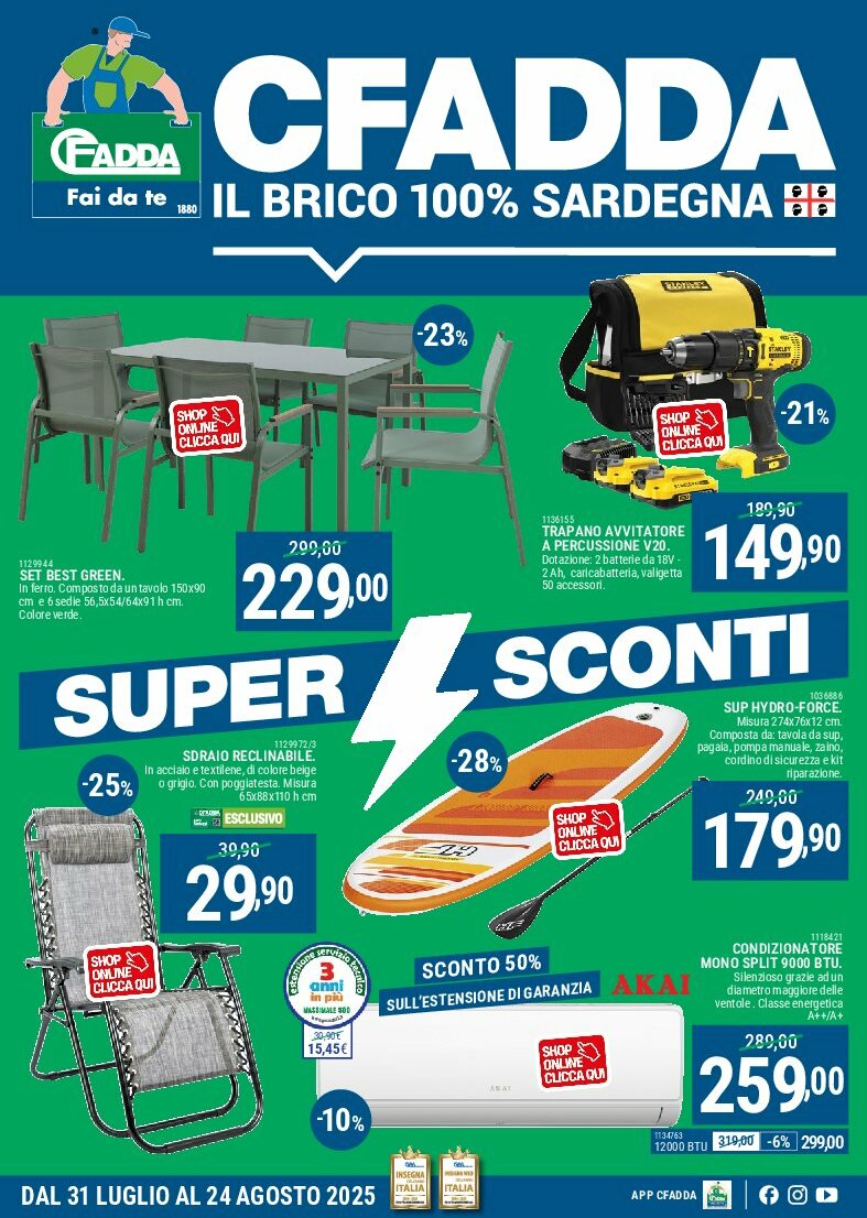 Volantino CFADDA valido dal 31/07 al 24/08