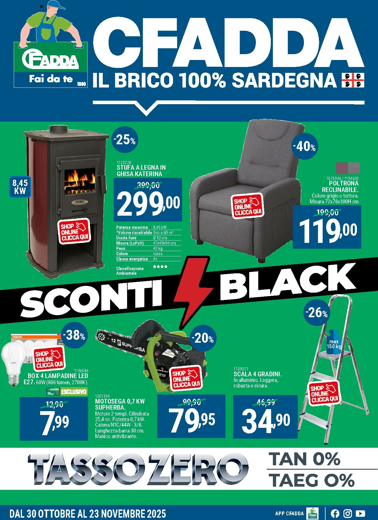 Volantino CFADDA valido dal 30/10 al 23/11