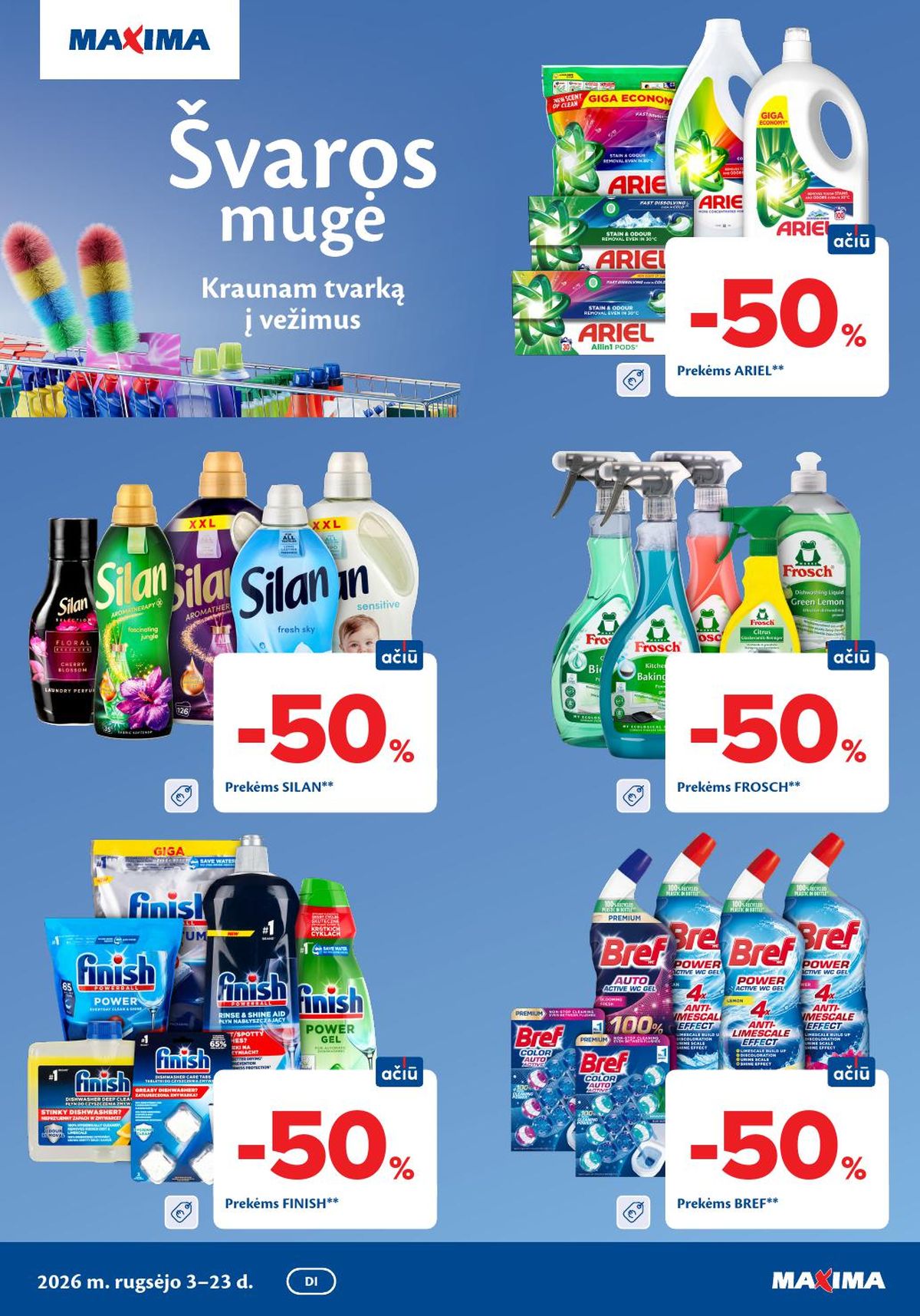 MAXIMA - Švaros mugė (2026 09 03 - 2026 09 23)