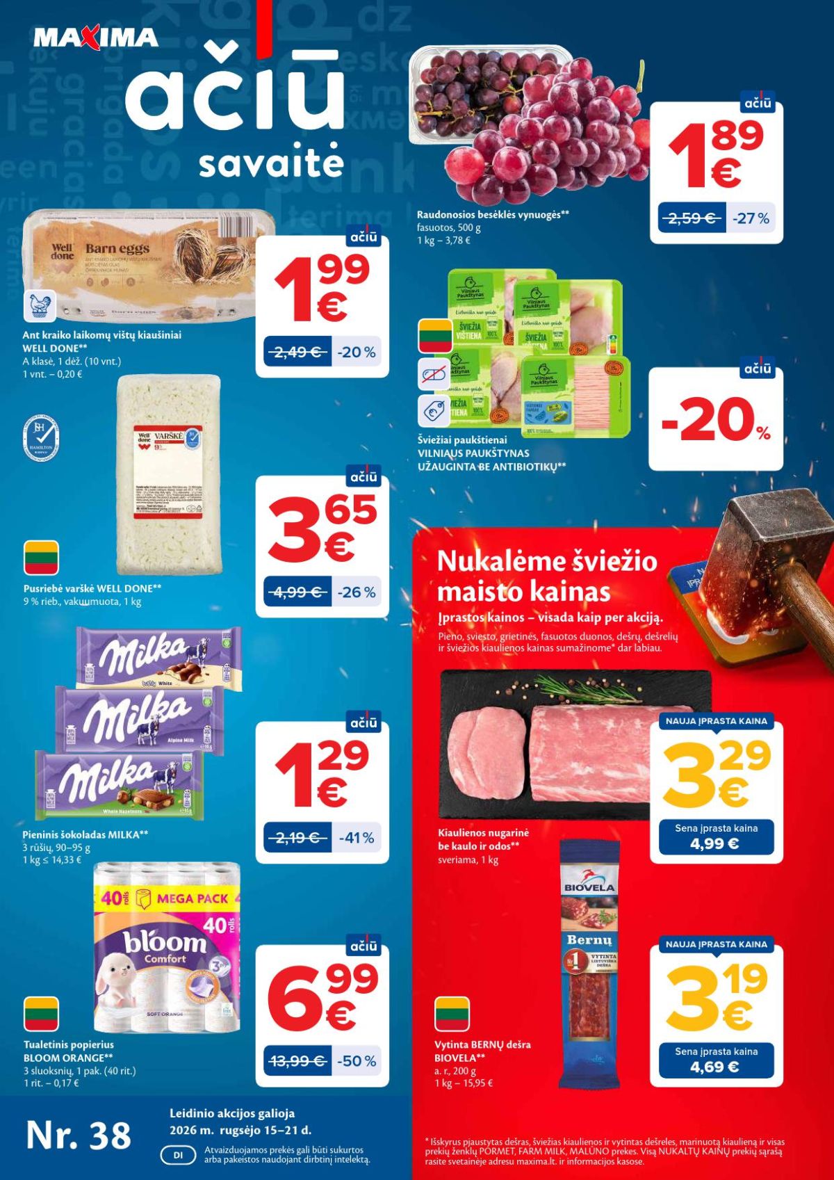 MAXIMA - Kaininis leidinys Nr.38 (2026 09 15 - 2026 09 21)