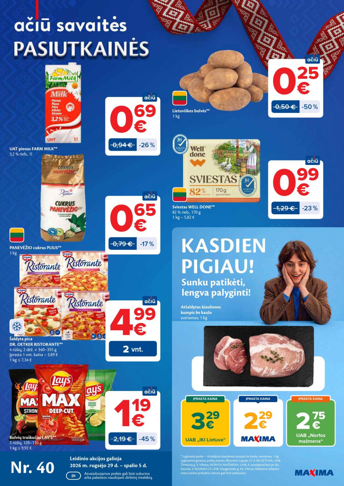 MAXIMA - Kaininis leidinys Nr.40 (2026 09 29 - 2026 10 05)