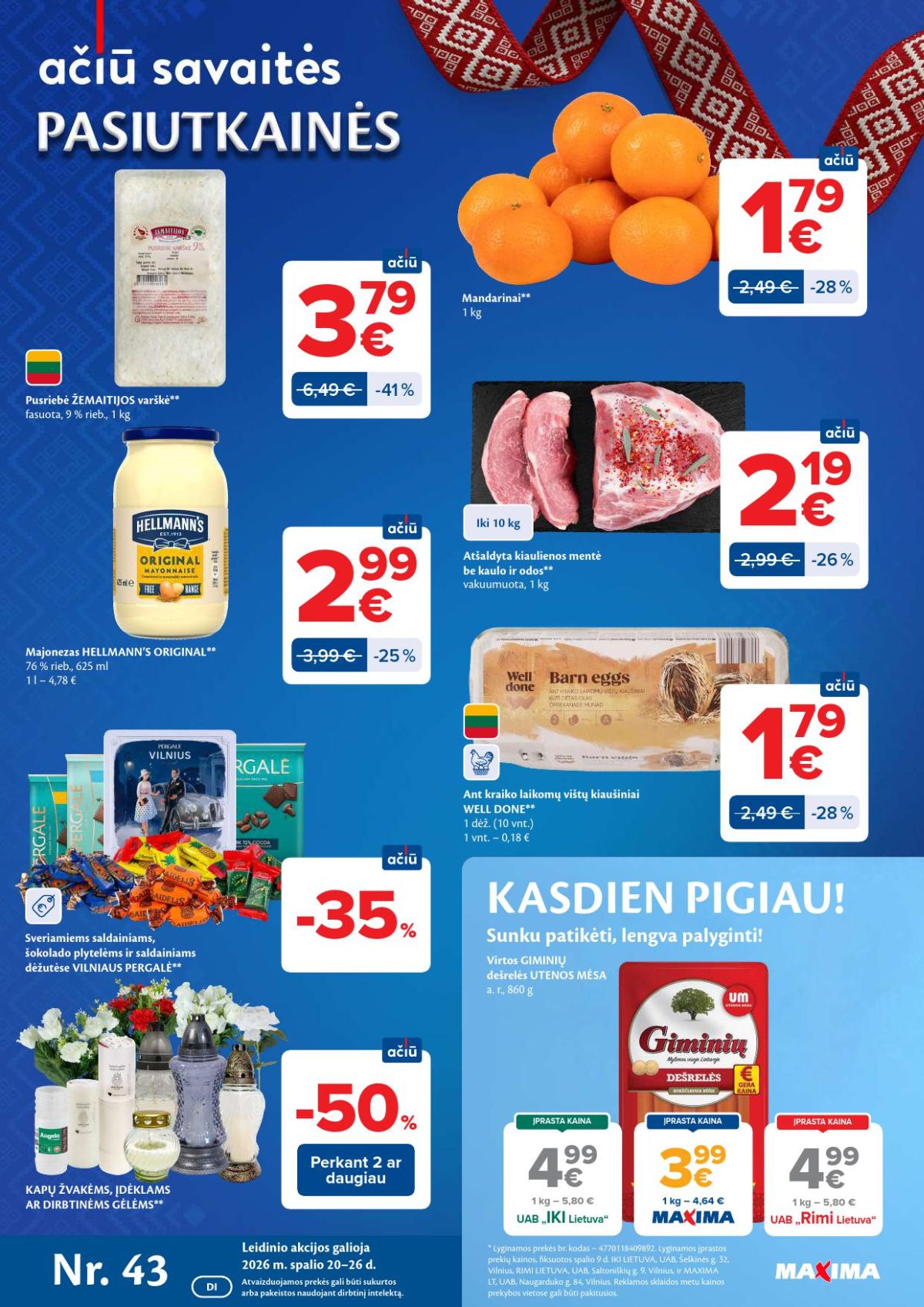 MAXIMA - Kaininis leidinys Nr.43 (2026 10 20 - 2026 10 26)