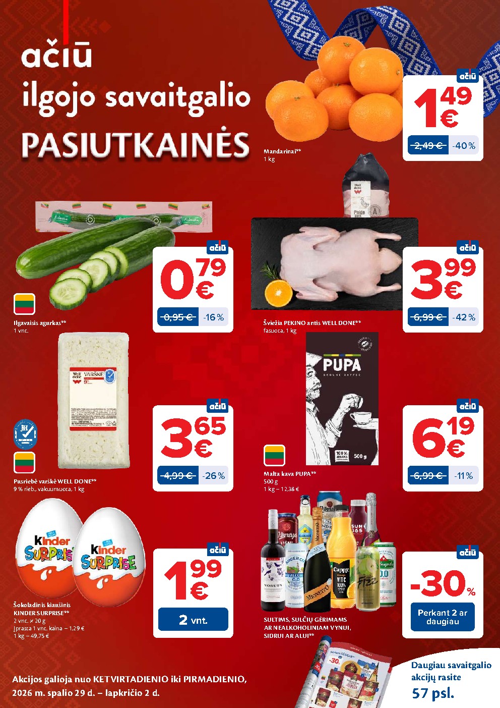 MAXIMA - AČIŪ savaitinis leidinys Nr. 44 (2026-10-27 - 2026-11-02) - Savaitgalio pasiūlymai