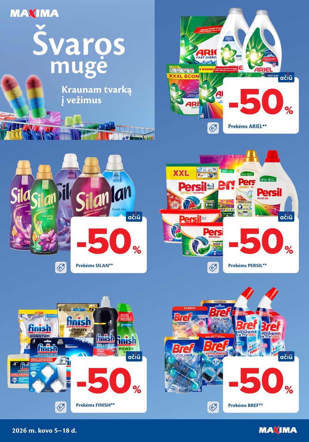 MAXIMA - Švaros mugė (2026 03 05 - 2026 03 18)