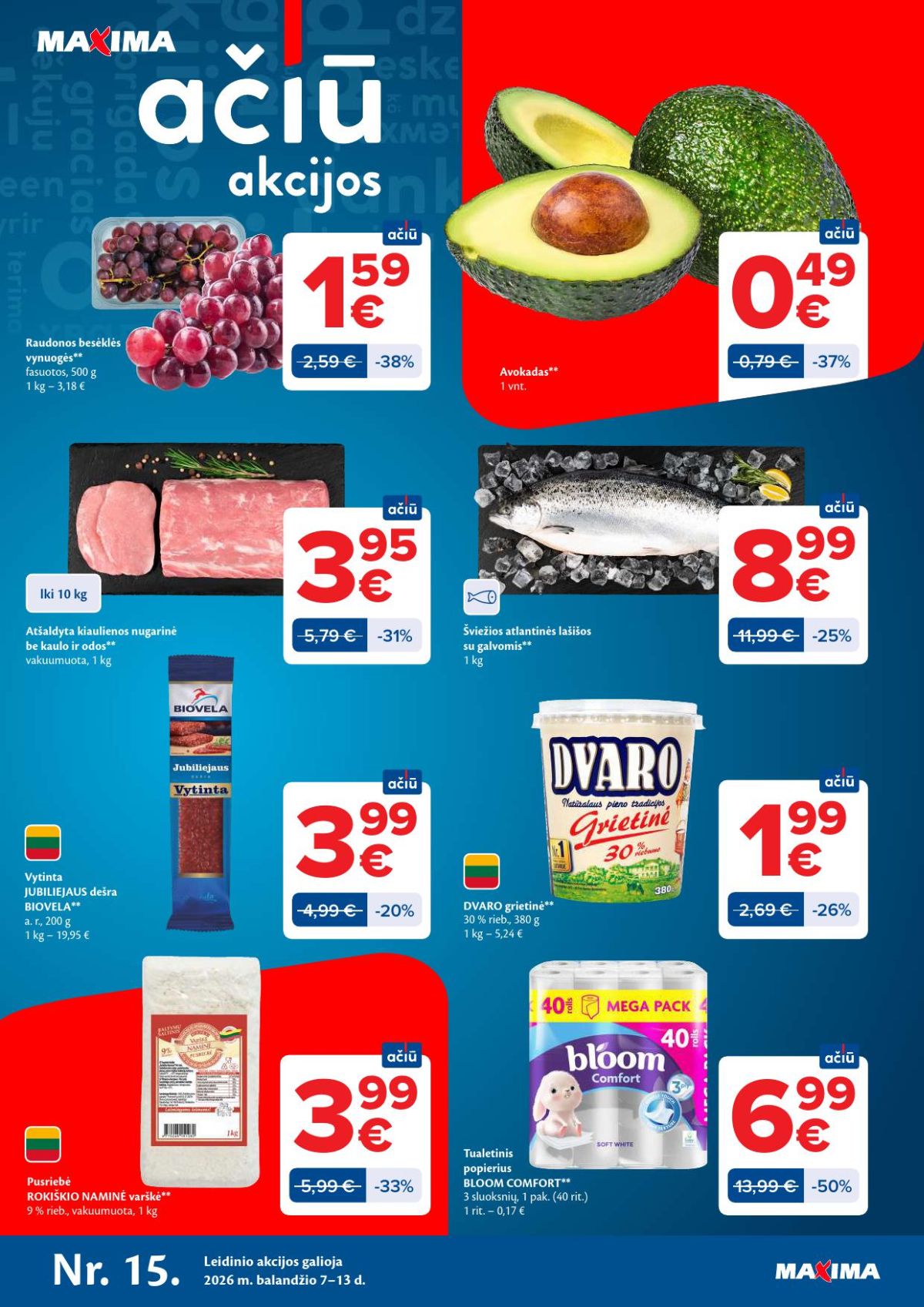 MAXIMA - Kaininis leidinys Nr.15 (2026 04 07 - 2026 04 13)