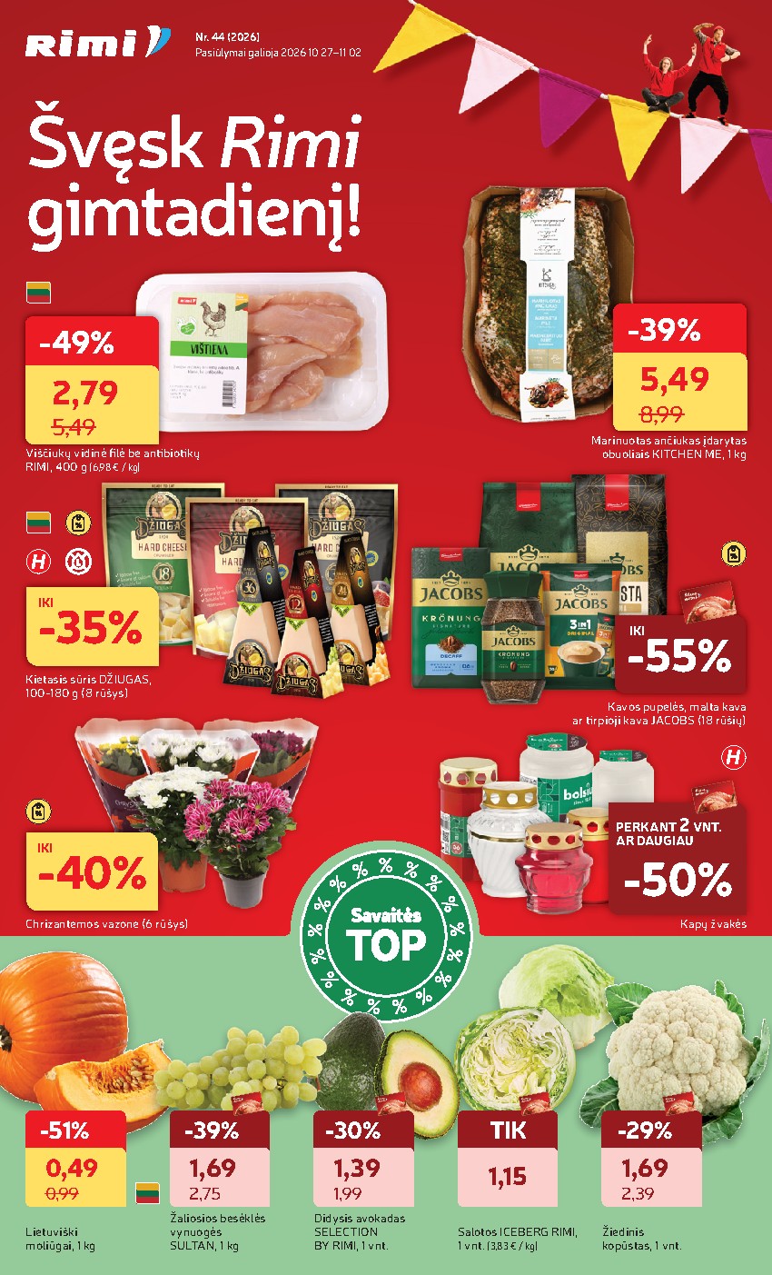 RIMI - Savaitinis akcijų leidinys Nr. 44 (2026-10-27 - 2026-11-02)