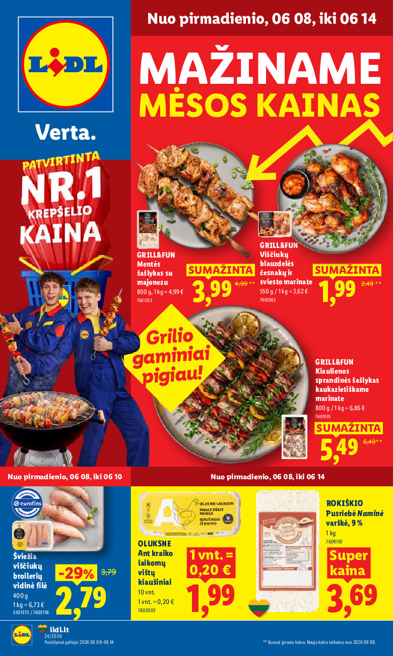MAISTO PREKIŲ PASIŪLYMAI (2026-06-08 - 2026-06-14)