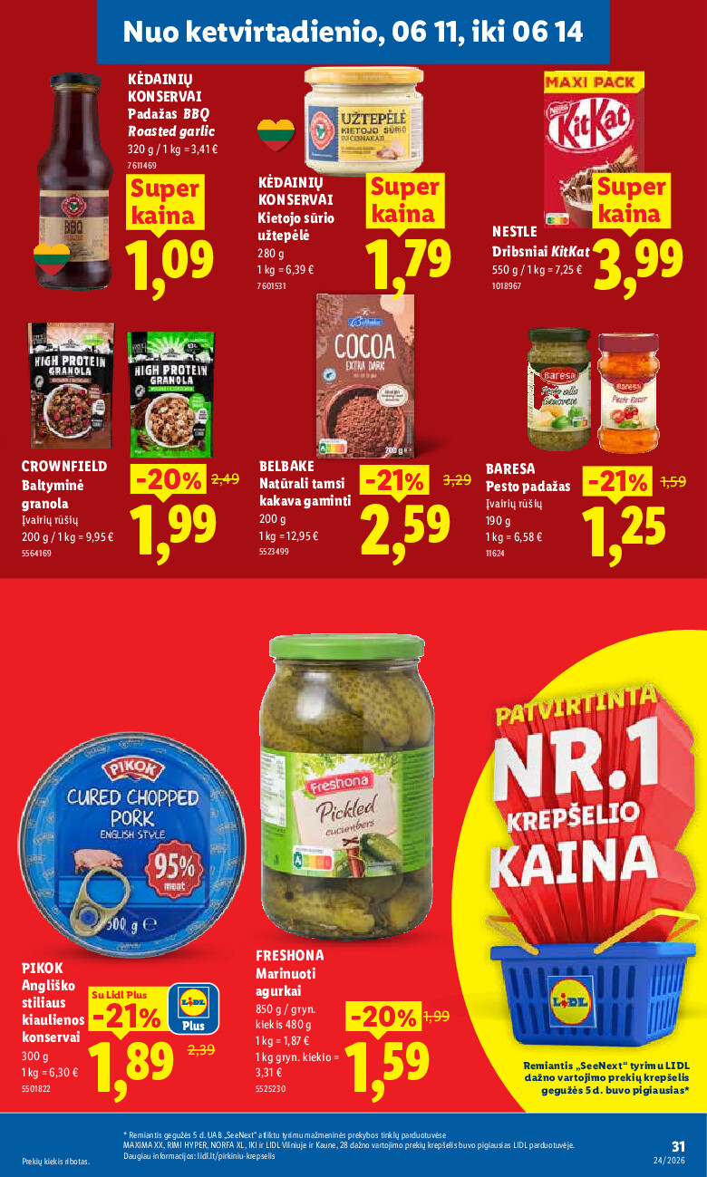 MAISTO PREKIŲ PASIŪLYMAI (2026-06-08 - 2026-06-14) - Savaitgalio pasiūlymai