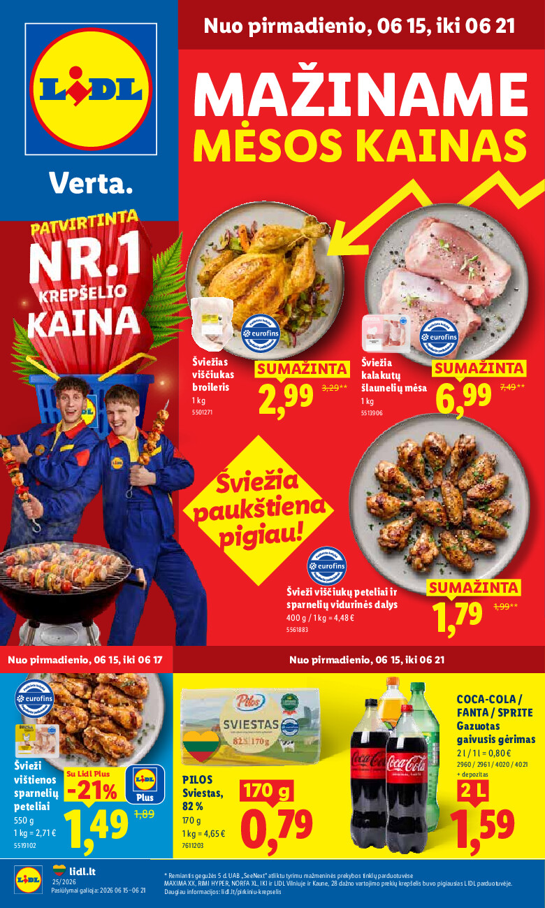 MAISTO PREKIŲ PASIŪLYMAI (2026-06-15 - 2026-06-21)