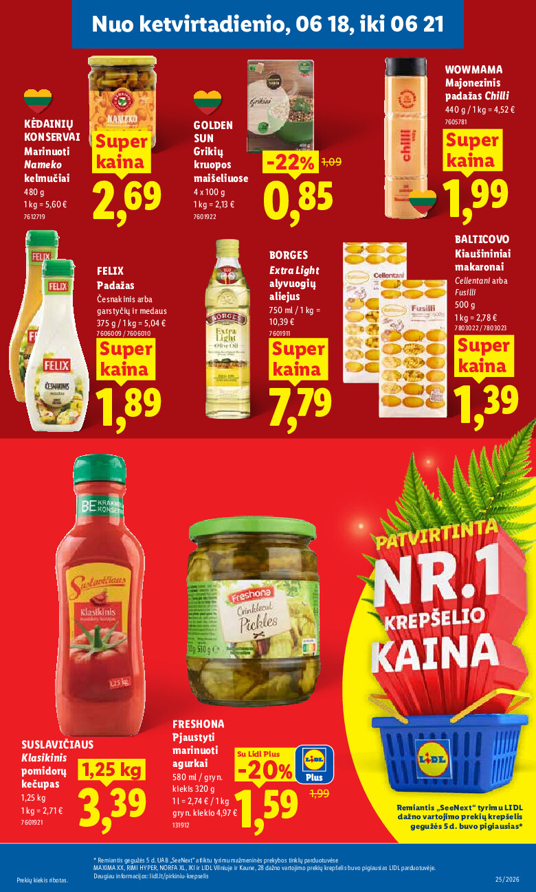 MAISTO PREKIŲ PASIŪLYMAI (2026-06-15 - 2026-06-21) - Savaitgalio pasiūlymai