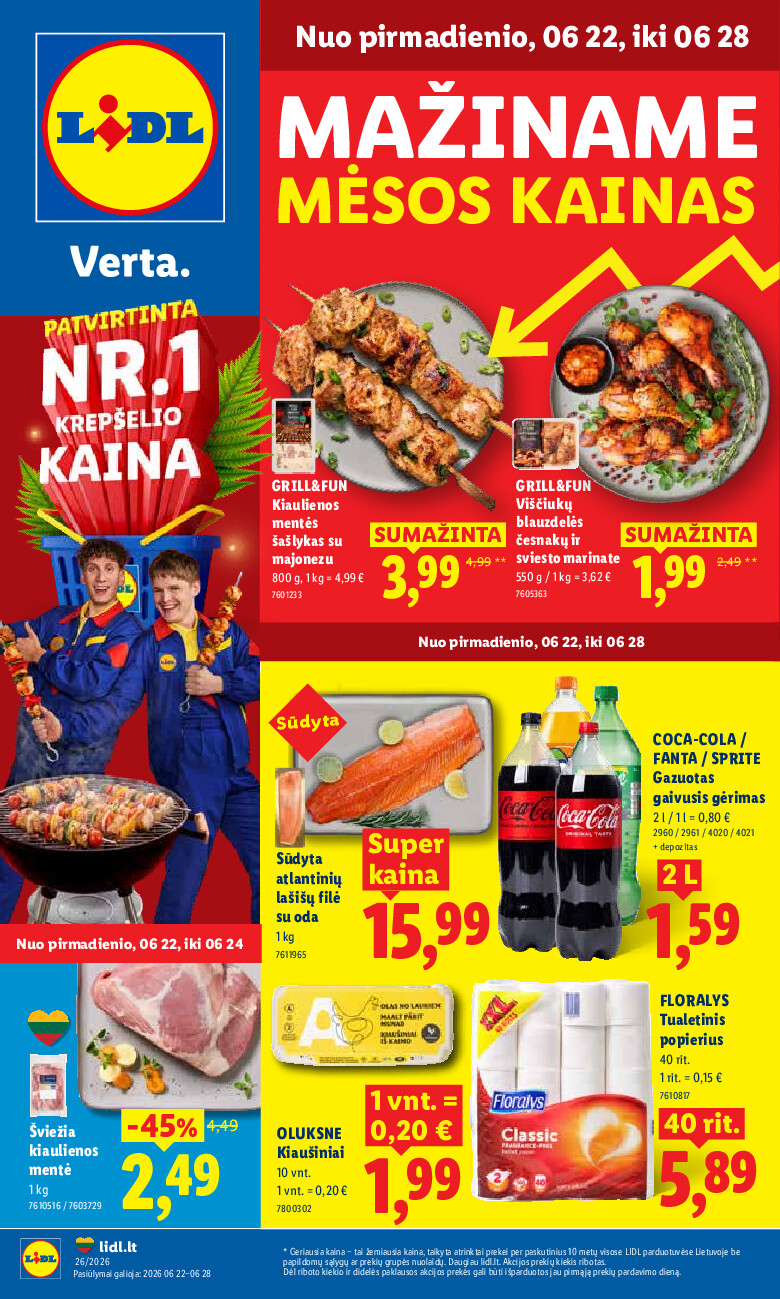 MAISTO PREKIŲ PASIŪLYMAI (2026-06-22 - 2026-06-28)