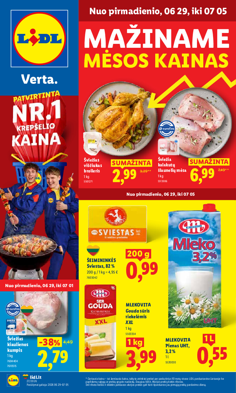 MAISTO PREKIŲ PASIŪLYMAI (2026-06-29 - 2026-07-05)