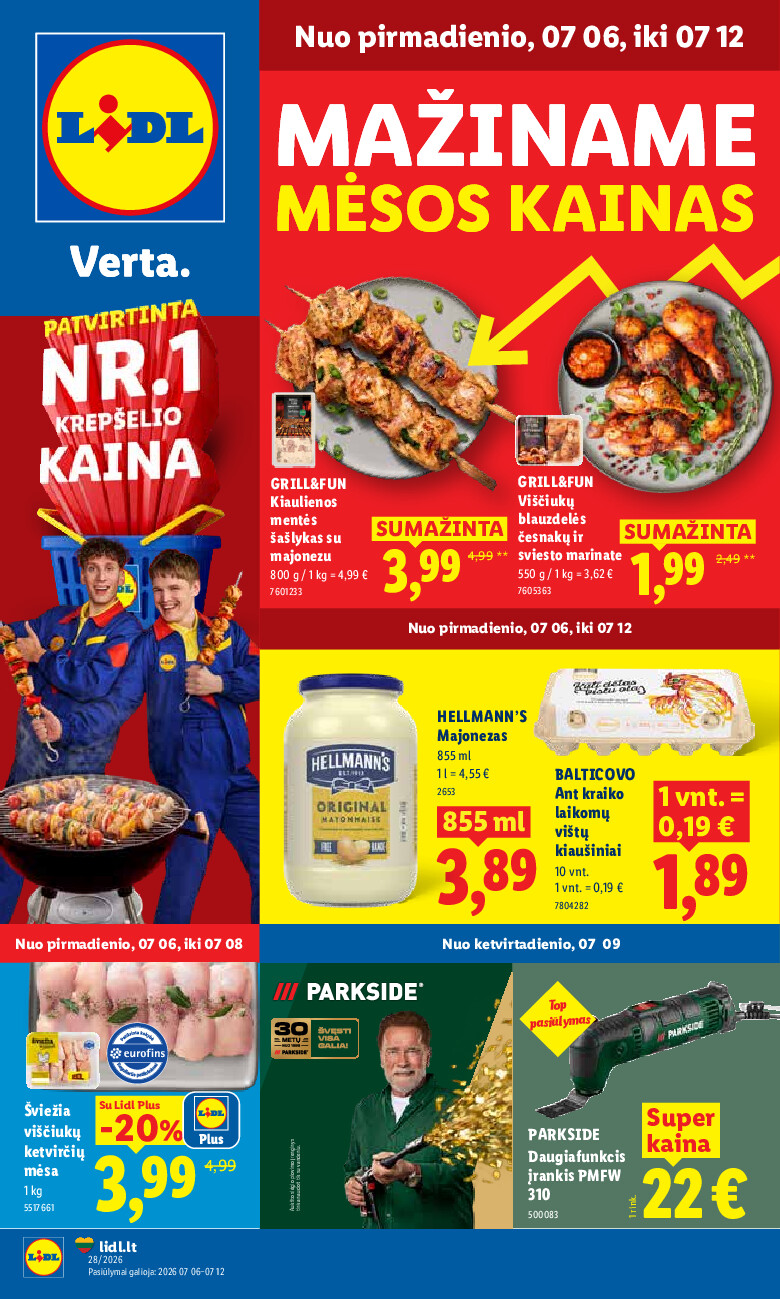 MAISTO PREKIŲ PASIŪLYMAI (2026-07-06 - 2026-07-12)