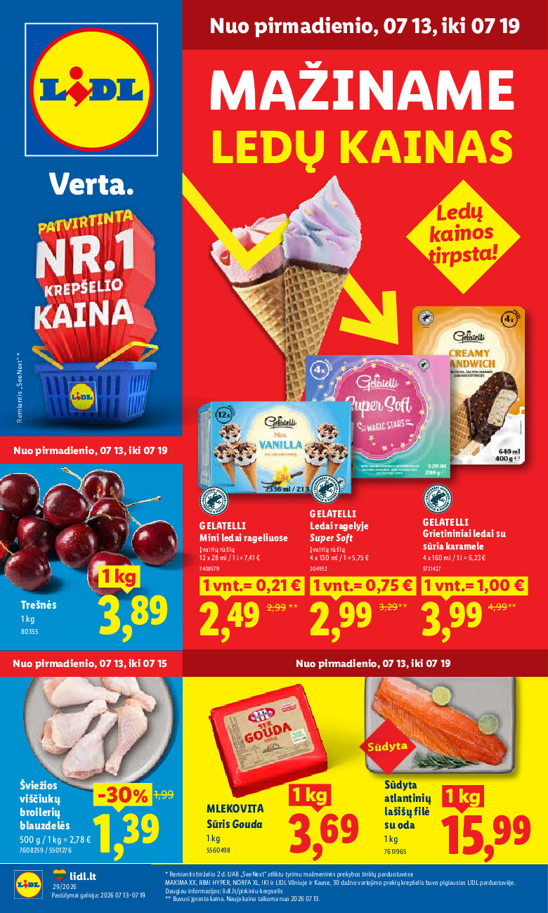 MAISTO PREKIŲ PASIŪLYMAI (2026-07-13 - 2026-07-19)