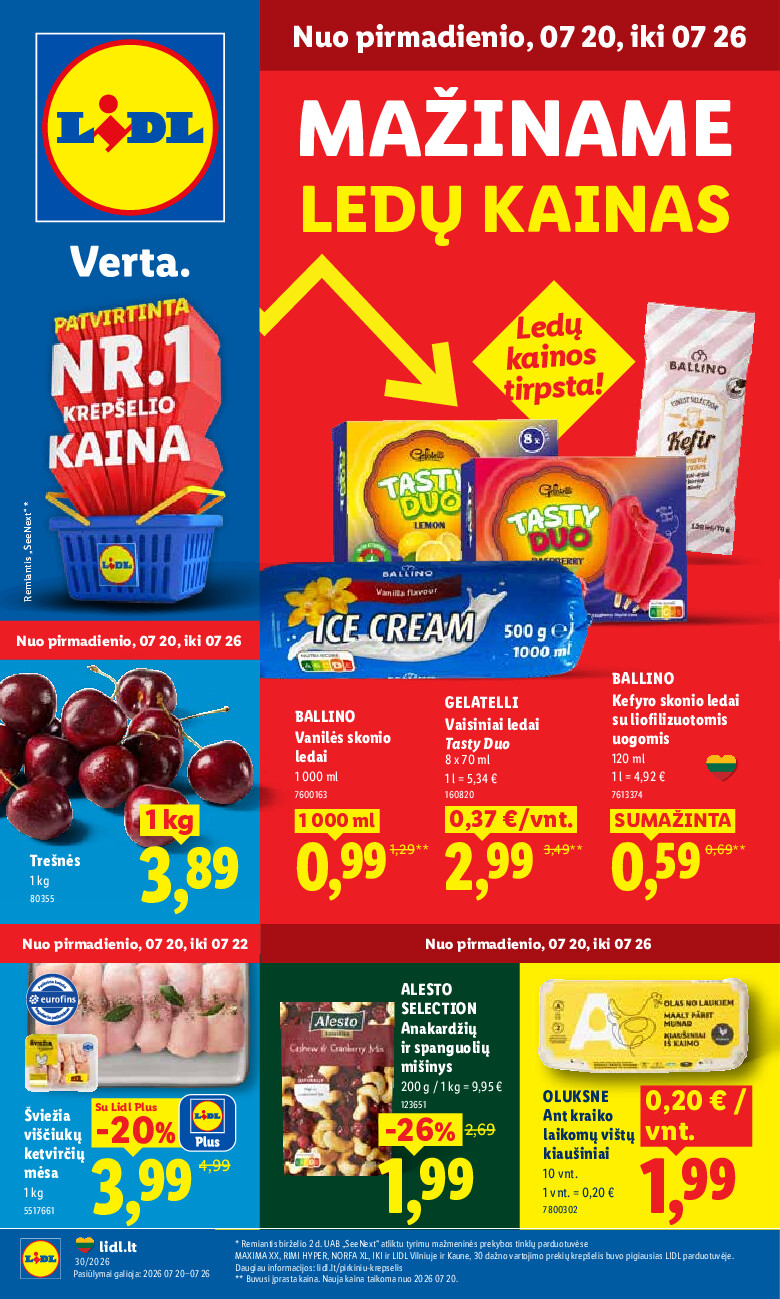MAISTO PREKIŲ PASIŪLYMAI (2026-07-20 - 2026-07-26)