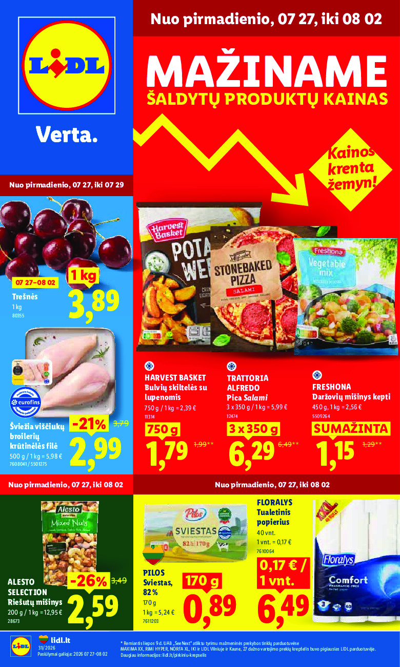 MAISTO PREKIŲ PASIŪLYMAI (2026-07-27 - 2026-08-02)