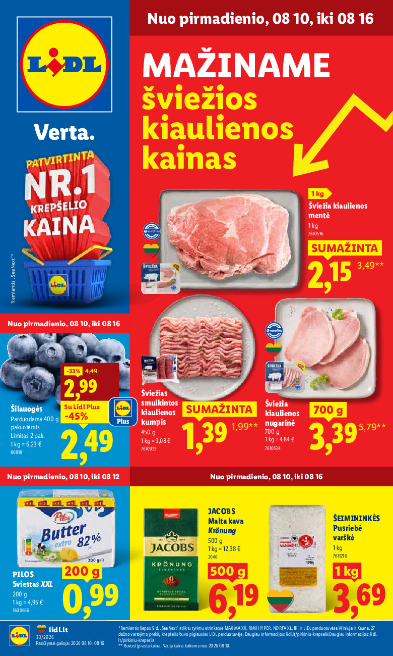 MAISTO PREKIŲ PASIŪLYMAI (2026-08-10 - 2026-08-16)