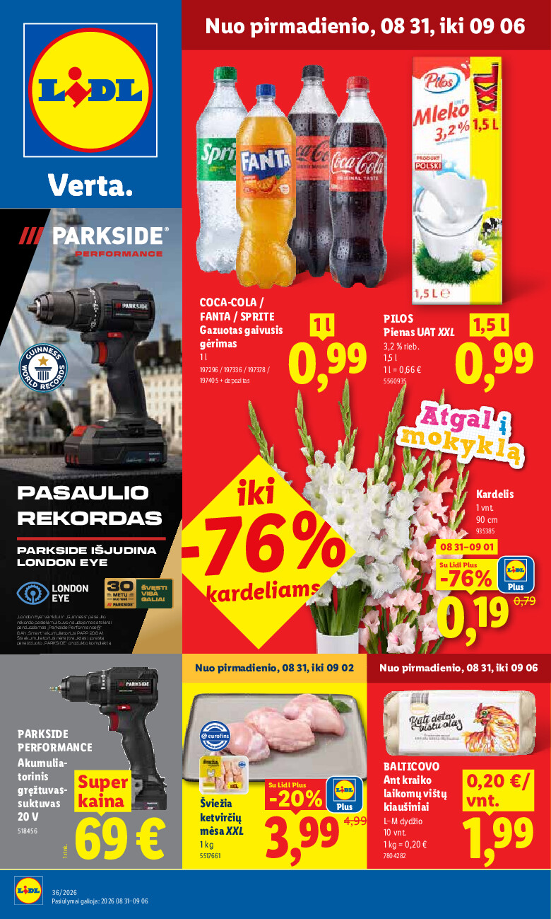 MAISTO PREKIŲ PASIŪLYMAI (2026-08-31 - 2026-09-06)