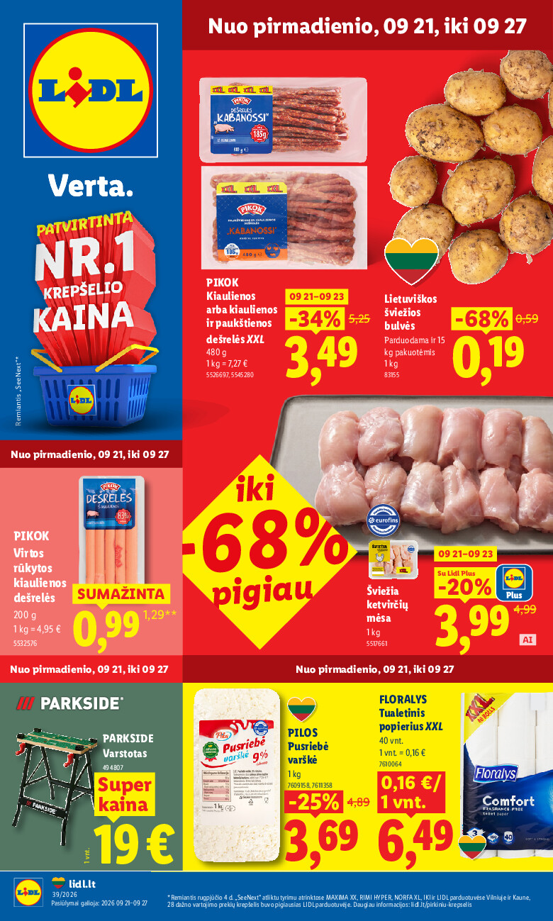 MAISTO PREKIŲ PASIŪLYMAI (2026-09-21 - 2026-09-27)