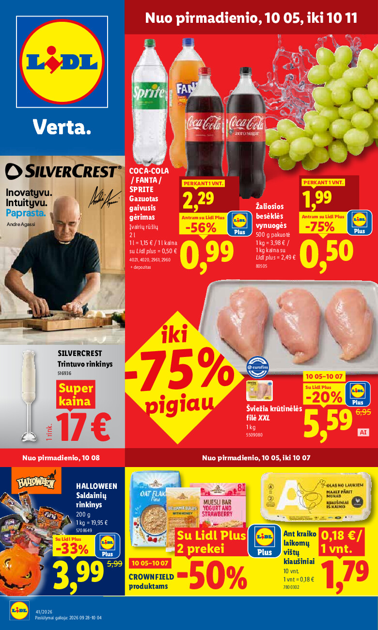 MAISTO PREKIŲ PASIŪLYMAI (2026-10-05 - 2026-10-11)