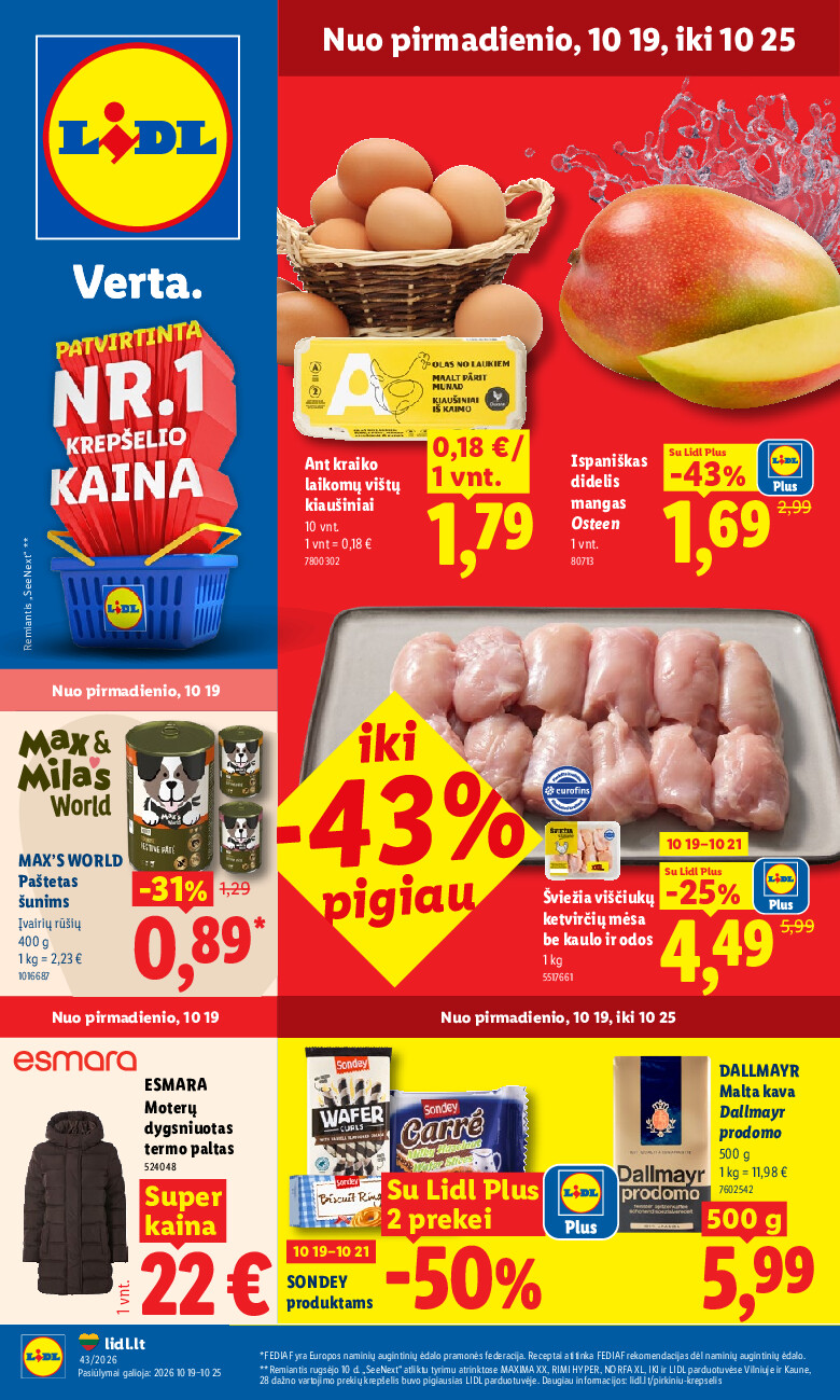 MAISTO PREKIŲ PASIŪLYMAI (2026-10-19 - 2026-10-25)