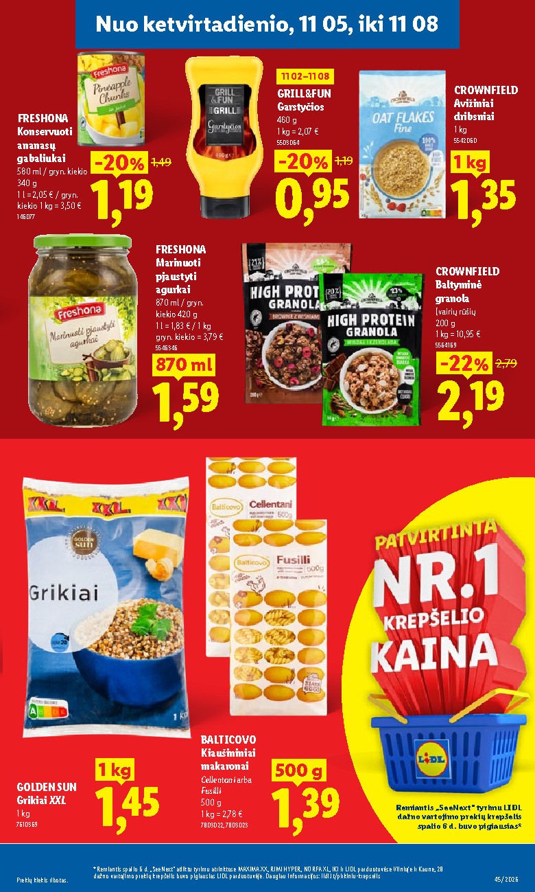 MAISTO PREKIŲ PASIŪLYMAI (2026-11-02 - 2026-11-08) - Savaitgalio pasiūlymai