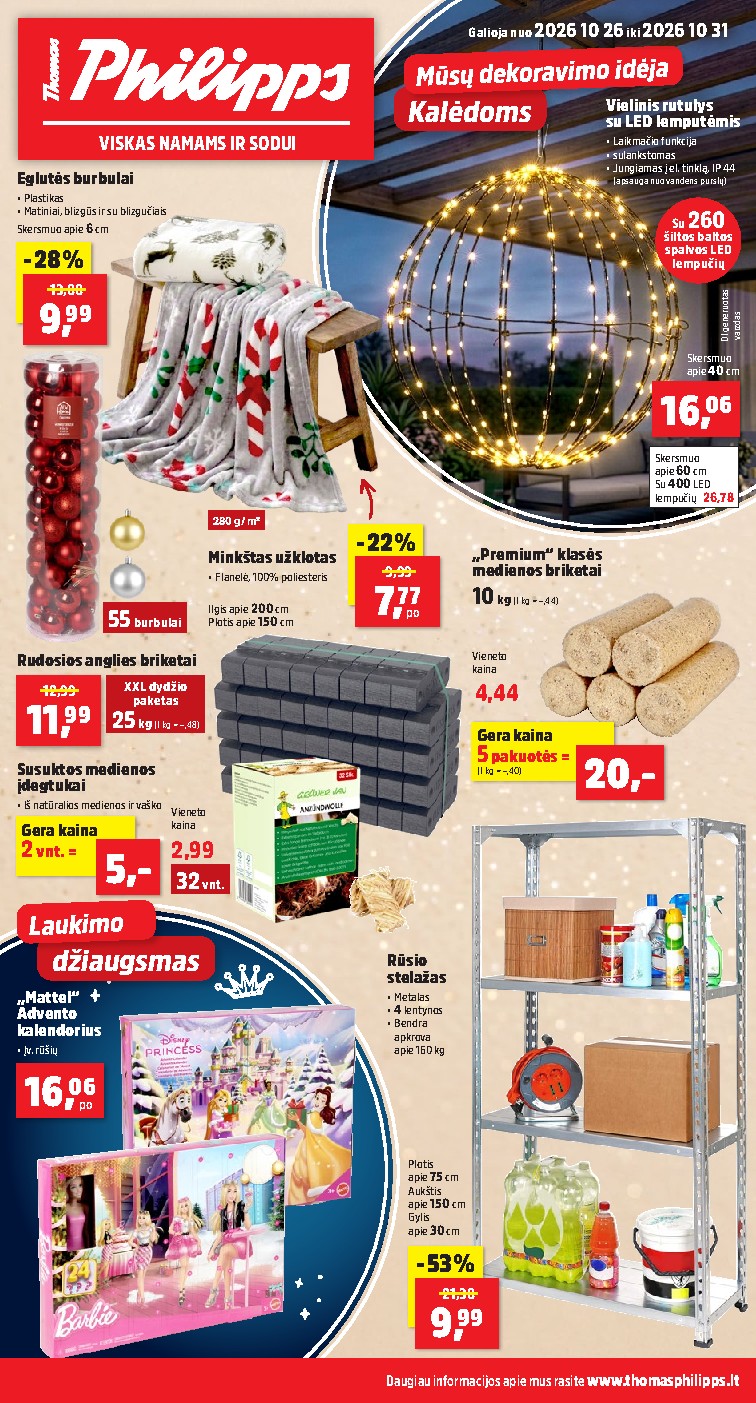 Savaitės pasiūlymai (2026-10-26 - 2026-10-31)
