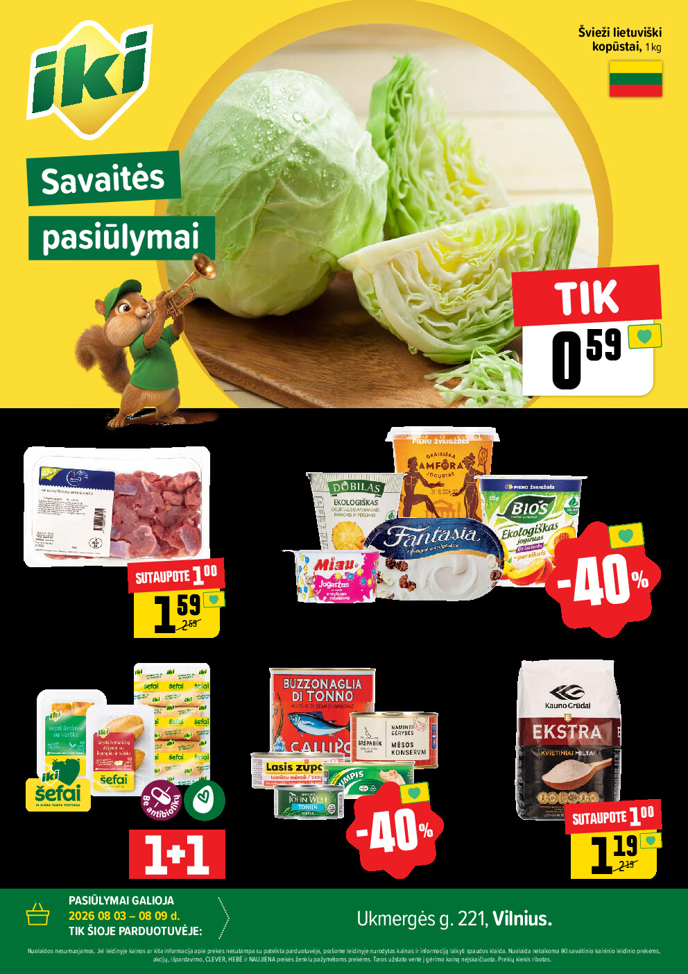 Specialūs pasiūlymai IKI Pikas parduotuvės klientams (2026-08-03 - 2026-08-09)