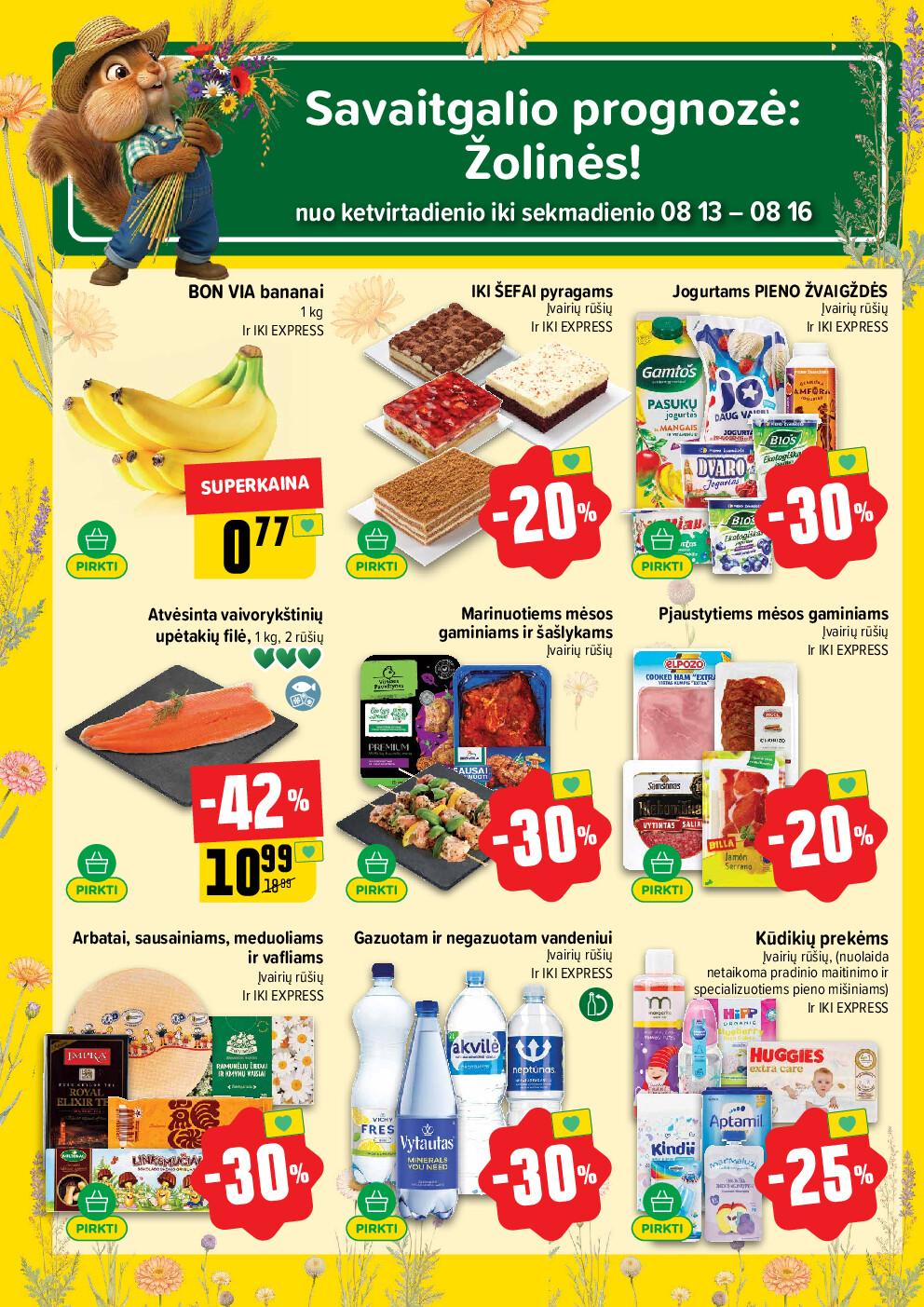 IKI Kainų leidinys Nr. 33 (2026-08-10 - 2026-08-16) - Savaitgalio pasiūlymai