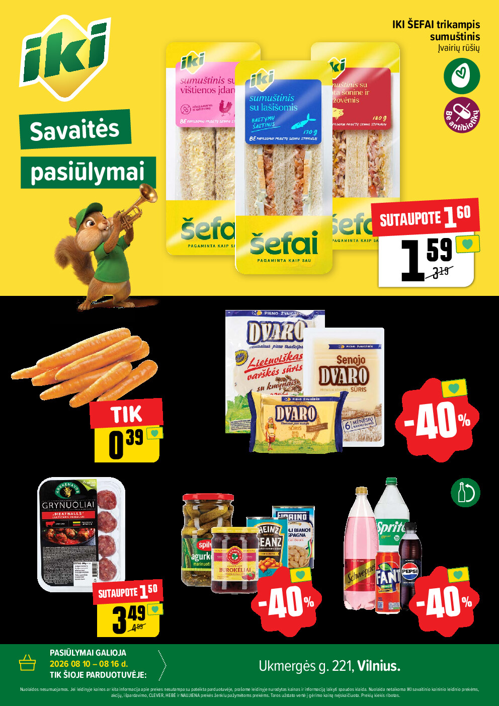 Specialūs pasiūlymai IKI Pikas parduotuvės klientams (2026-08-10 - 2026-08-16)