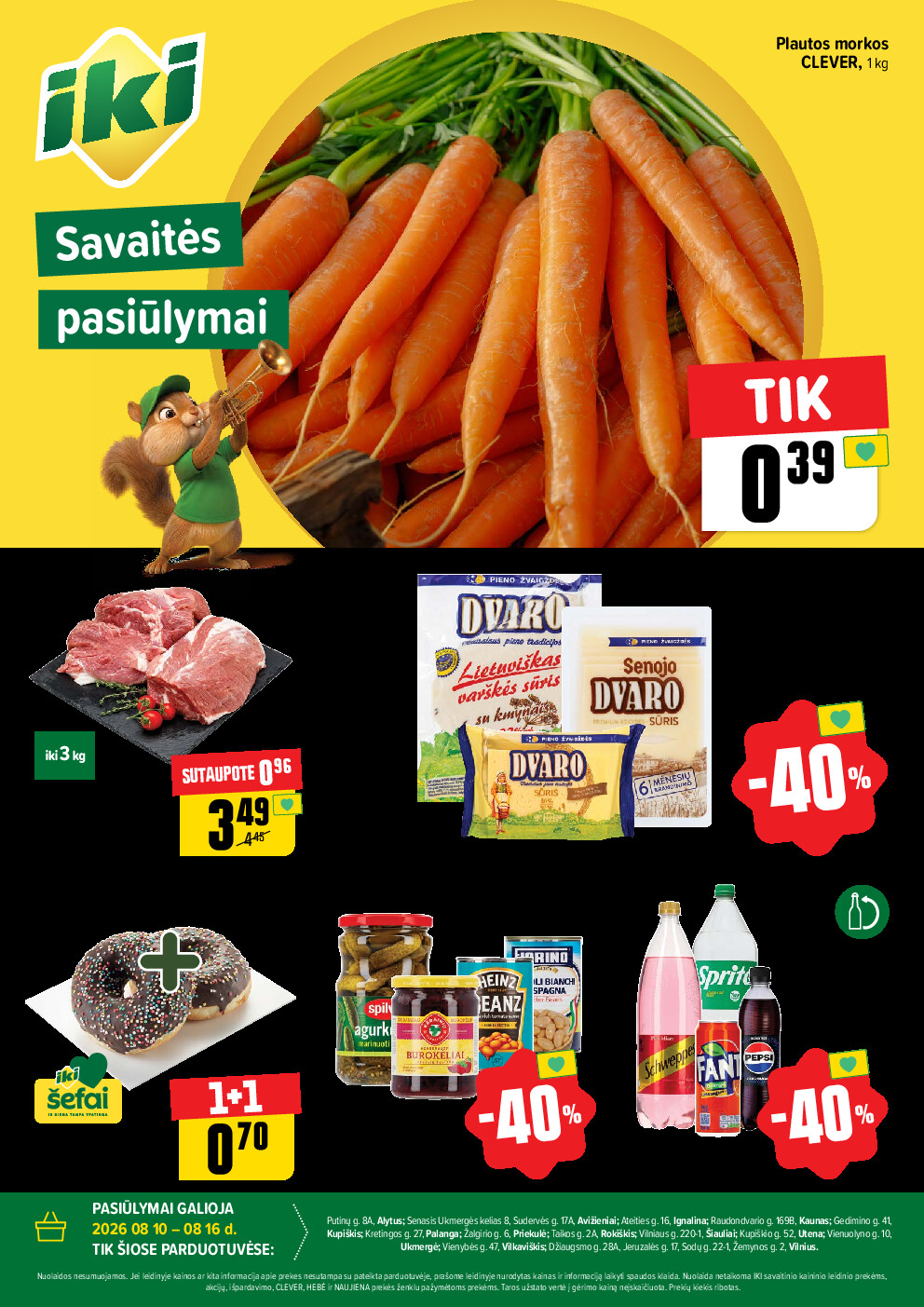 Specialūs pasiūlymai IKI parduotuvės klientams (2026-08-10 - 2026-08-16)