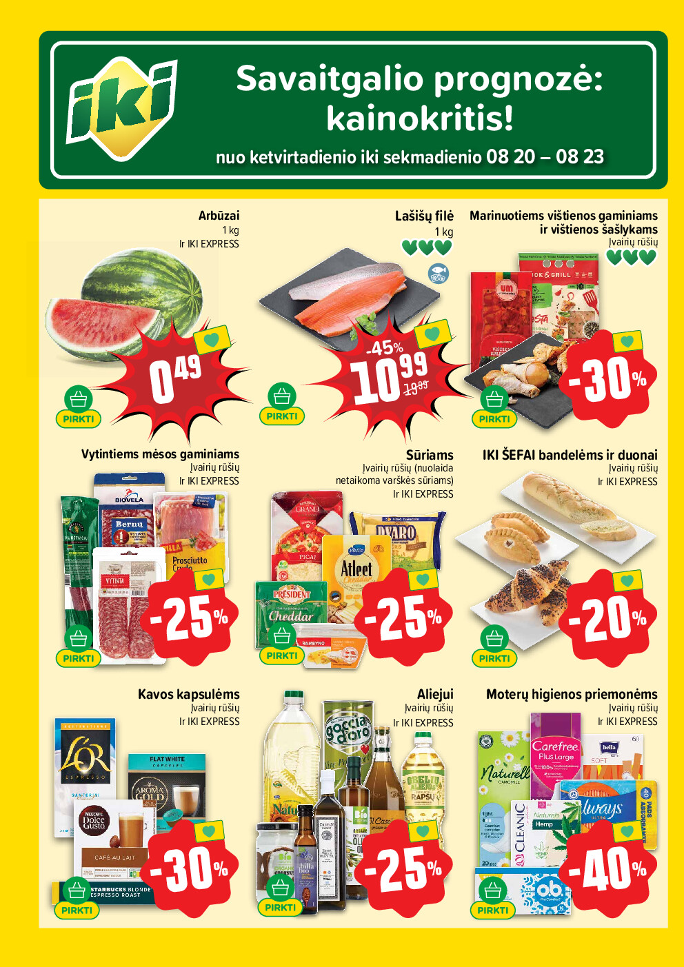 IKI Kainų leidinys Nr. 34 (2026-08-17 - 2026-08-23) - Savaitgalio pasiūlymai