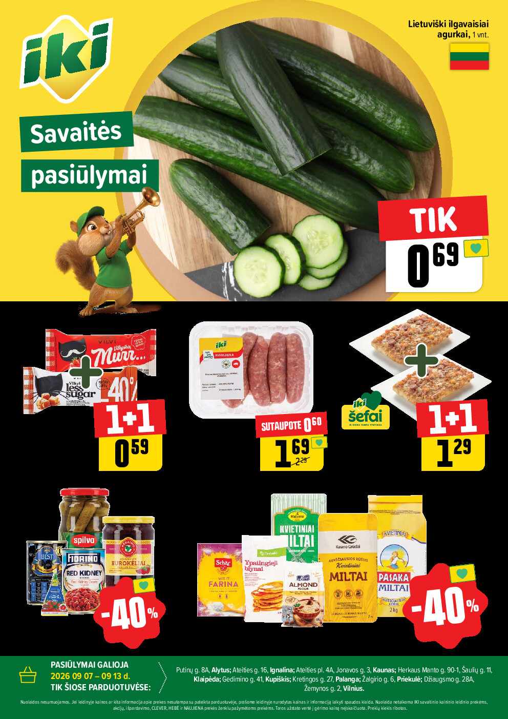 Specialūs pasiūlymai IKI parduotuvės klientams (2026-09-07 - 2026-09-13)