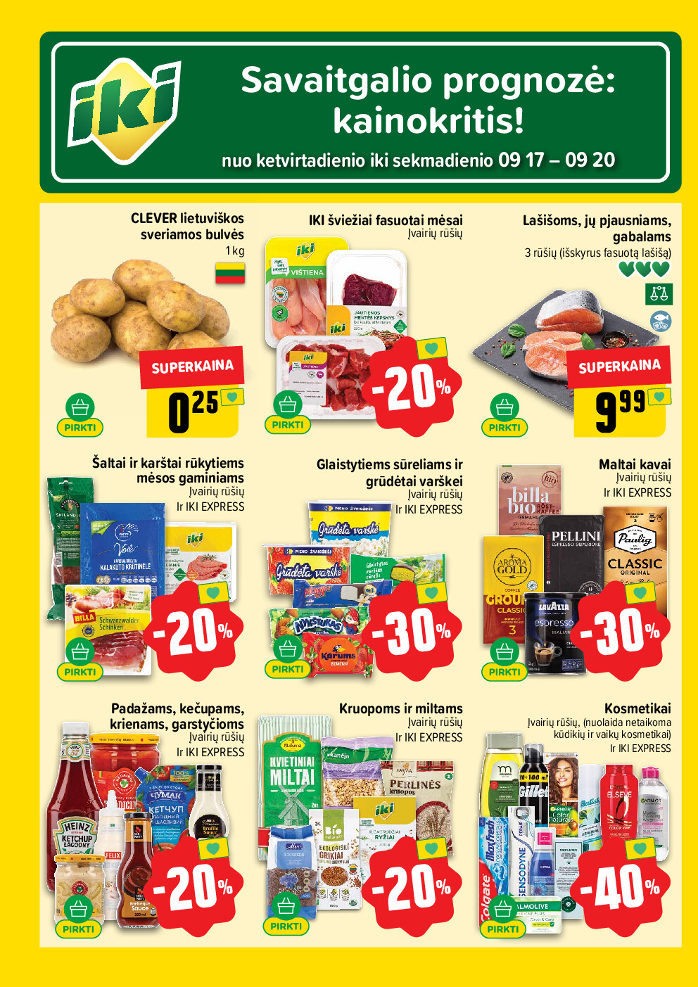 IKI Kainų leidinys Nr. 38 (2026-09-14 - 2026-09-20) - Savaitgalio pasiūlymai
