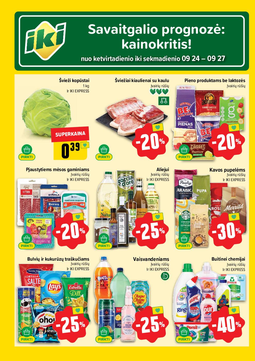 IKI Kainų leidinys Nr. 39 (2026-09-21 - 2026-09-27) - Savaitgalio pasiūlymai