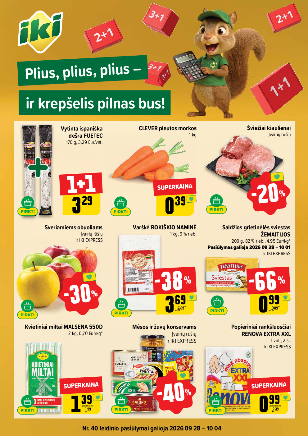 IKI Kainų leidinys Nr. 40 (2026-09-28 - 2026-10-04)